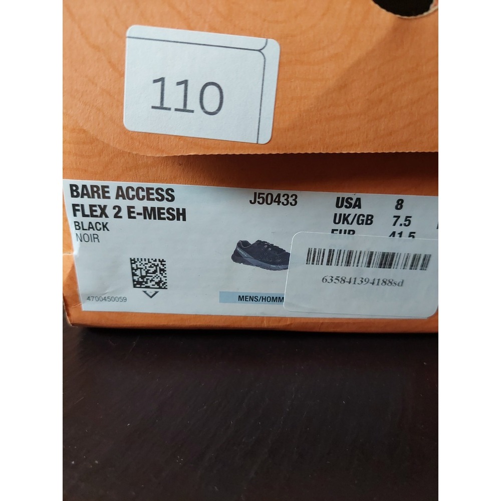Merrell Men's Bare Access Flex 2 Mesh Black Running Shoes Sz 8 NEW! J50433 $136 - Picture 8 of 11